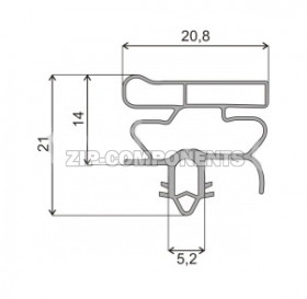 Уплотнитель 730x1160 мм для холодильника профиль ОМ